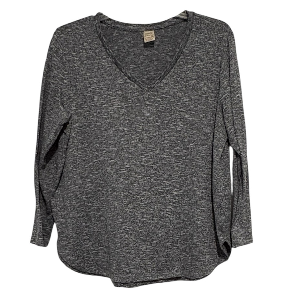 Faded Glory Women's Charcoal Long Sleeve Top